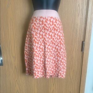 Maeve Pink A-Line Pleated Knee-Length Skirt for Casual Wear